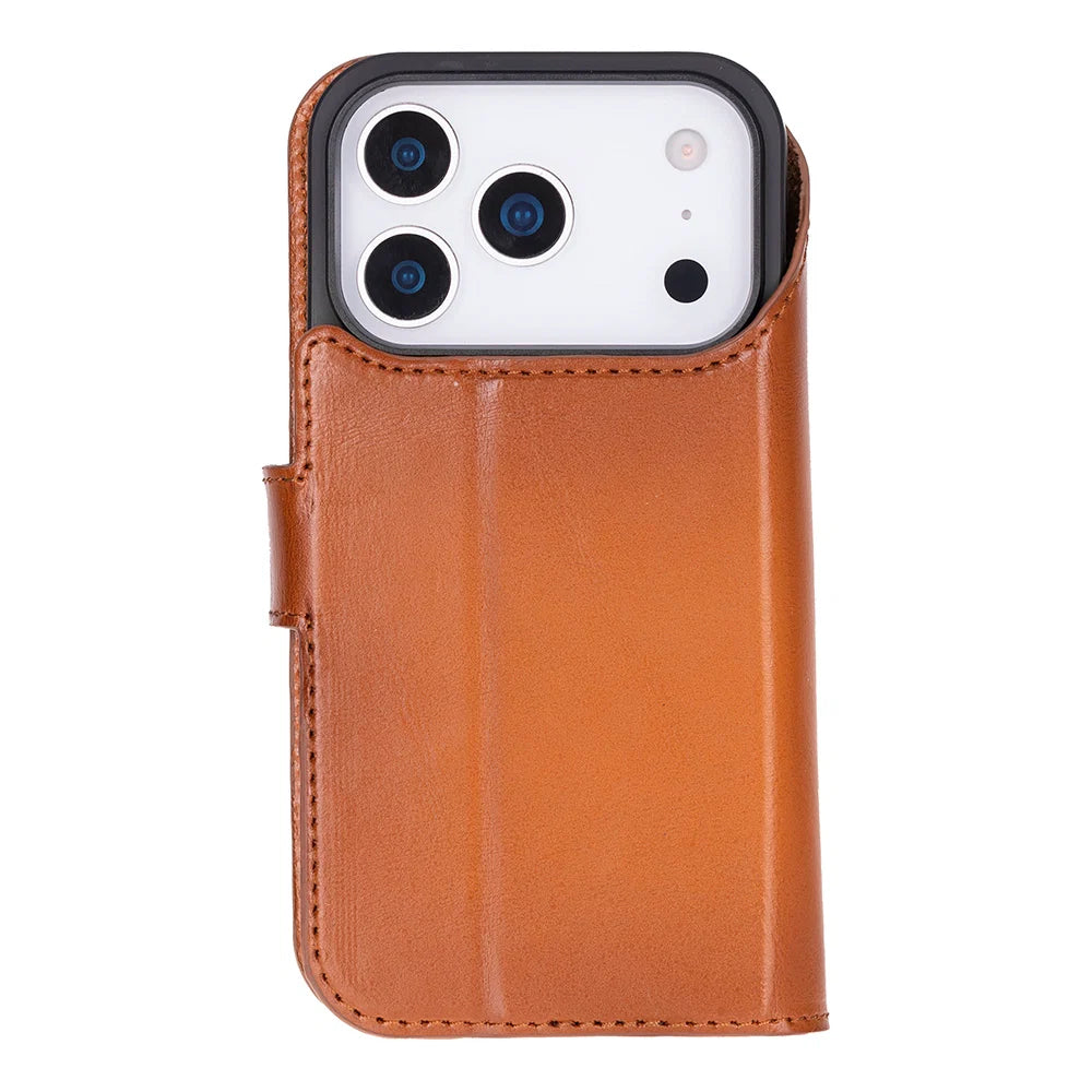 Magic iPhone 17 Pro Max Detachable Leather Wallet Case
