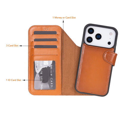 Magic iPhone 17 Pro Detachable Leather Wallet Case – Expanded Palette