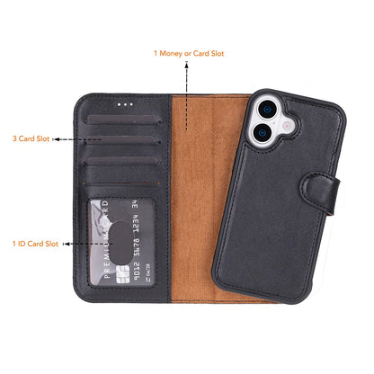 Magic iPhone 17 Detachable Leather Wallet Case – Expanded Palette