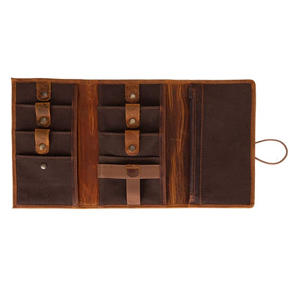 Pura Roll-Up Leather Cable Organizer