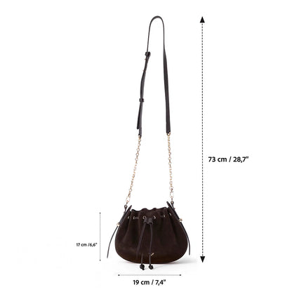 Valentina Suede Leather Shoulder Bag