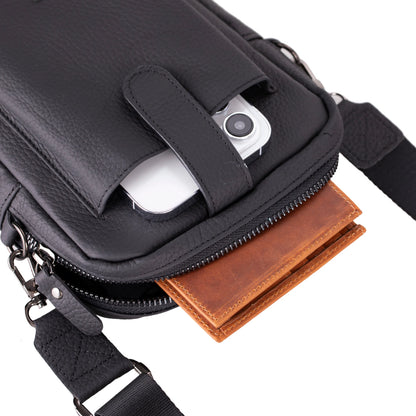 Solvix Leather Phone Crossbody Bag