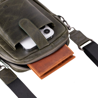 Solvix Leather Phone Crossbody Bag