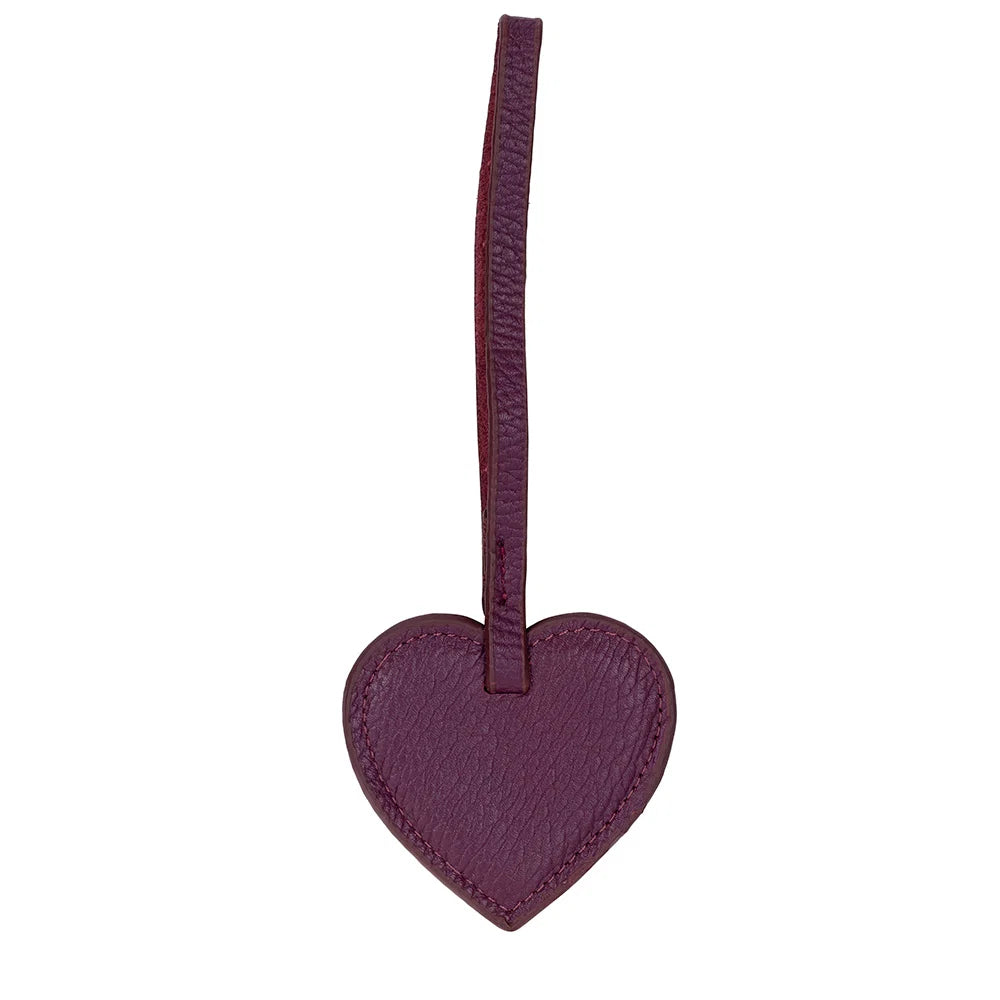 Heart Leather Bag Charm