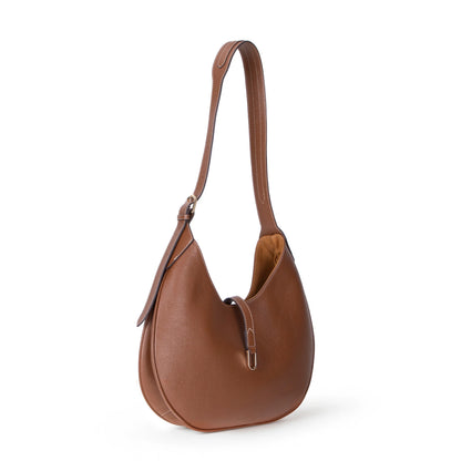 Rosa Crescent Leather Shoulder Bag