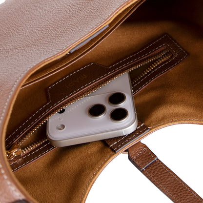 Rosa Crescent Leather Shoulder Bag