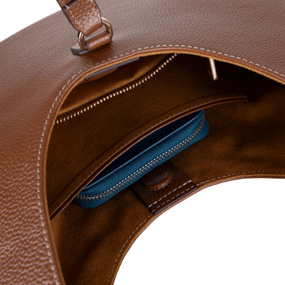 Rosa Crescent Leather Shoulder Bag