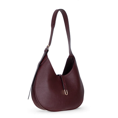 Rosa Crescent Leather Shoulder Bag