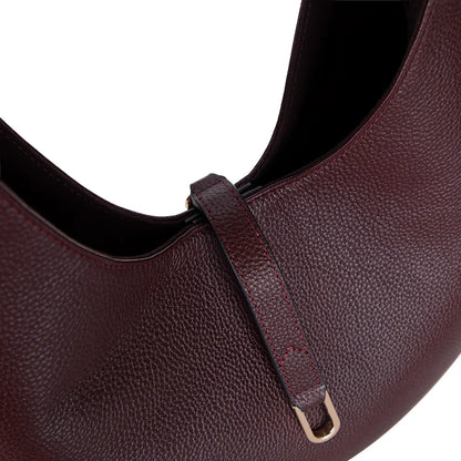 Rosa Crescent Leather Shoulder Bag