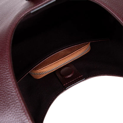 Rosa Crescent Leather Shoulder Bag