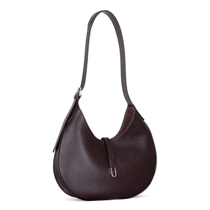 Rosa Crescent Leather Shoulder Bag