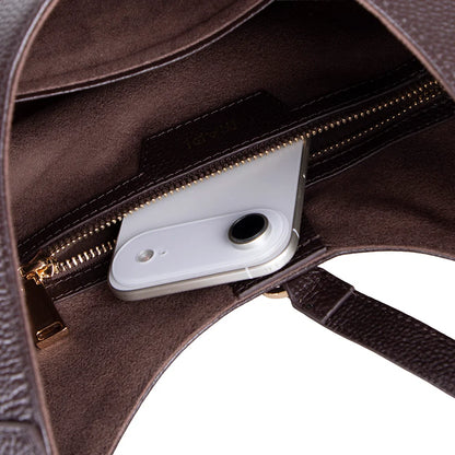 Rosa Crescent Leather Shoulder Bag
