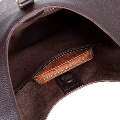 Rosa Crescent Leather Shoulder Bag