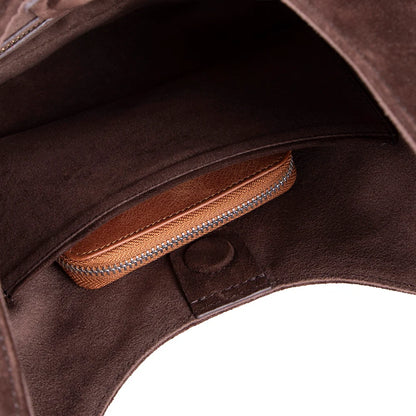 Rosa Crescent Leather Shoulder Bag