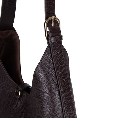Rosa Crescent Leather Shoulder Bag