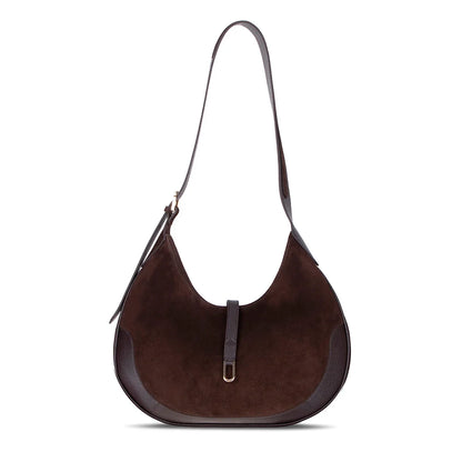 Rosa Crescent Leather Shoulder Bag