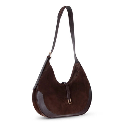 Rosa Crescent Leather Shoulder Bag