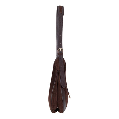 Rosa Crescent Leather Shoulder Bag