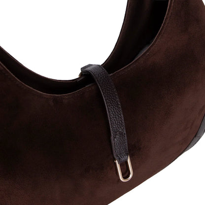 Rosa Crescent Leather Shoulder Bag
