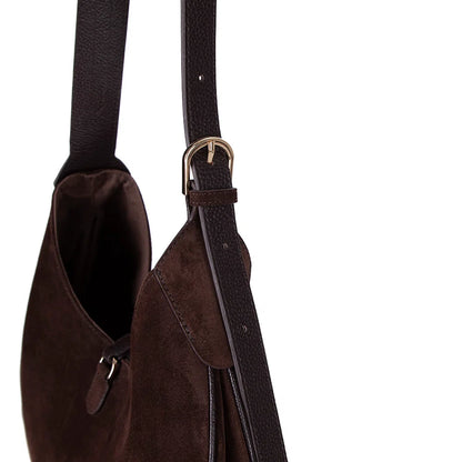 Rosa Crescent Leather Shoulder Bag