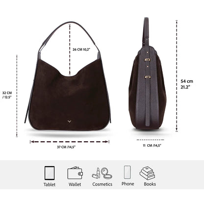 Carina Suede Leather Tote Bag