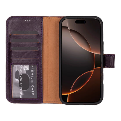 Magic iPhone 16 Pro Detachable Leather Wallet Case – Expanded Palette
