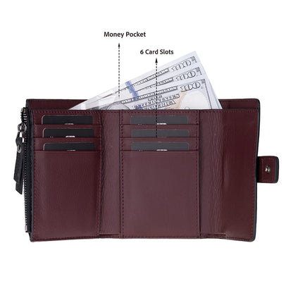 Elba Two-Tone Leather Wallet
