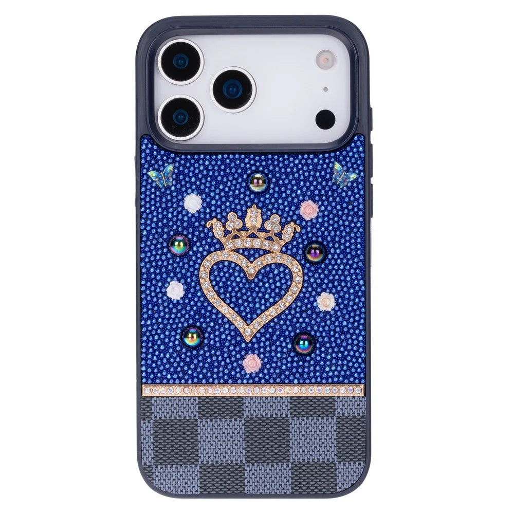 Vissel Heart Crystal Luxury Case for iPhone 17 Pro Max