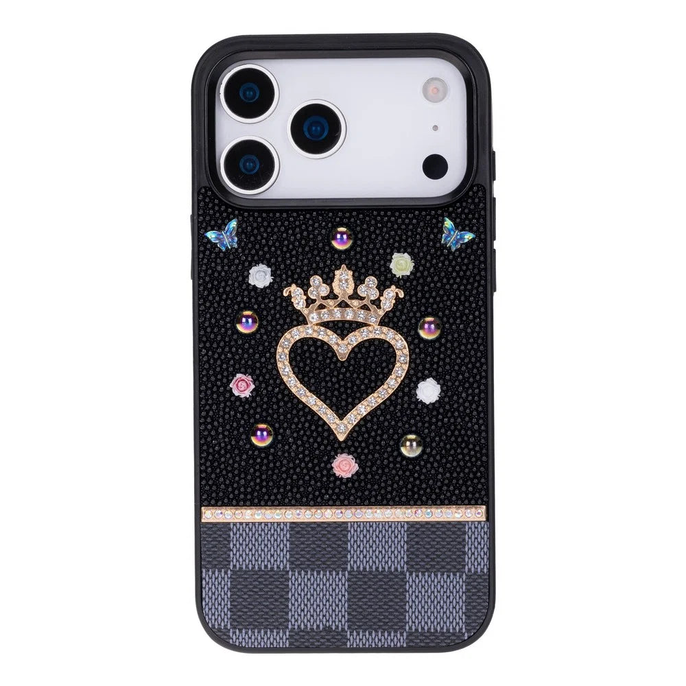 Vissel Heart Crystal Luxury Case for iPhone 17 Pro Max