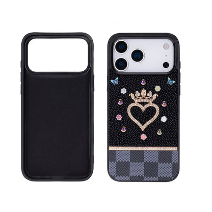 Vissel iPhone 17 Pro Max Heart Crystal Case