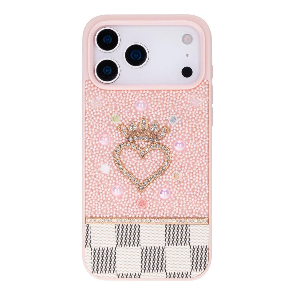 Vissel Heart Crystal Luxury Case for iPhone 17 Pro Max