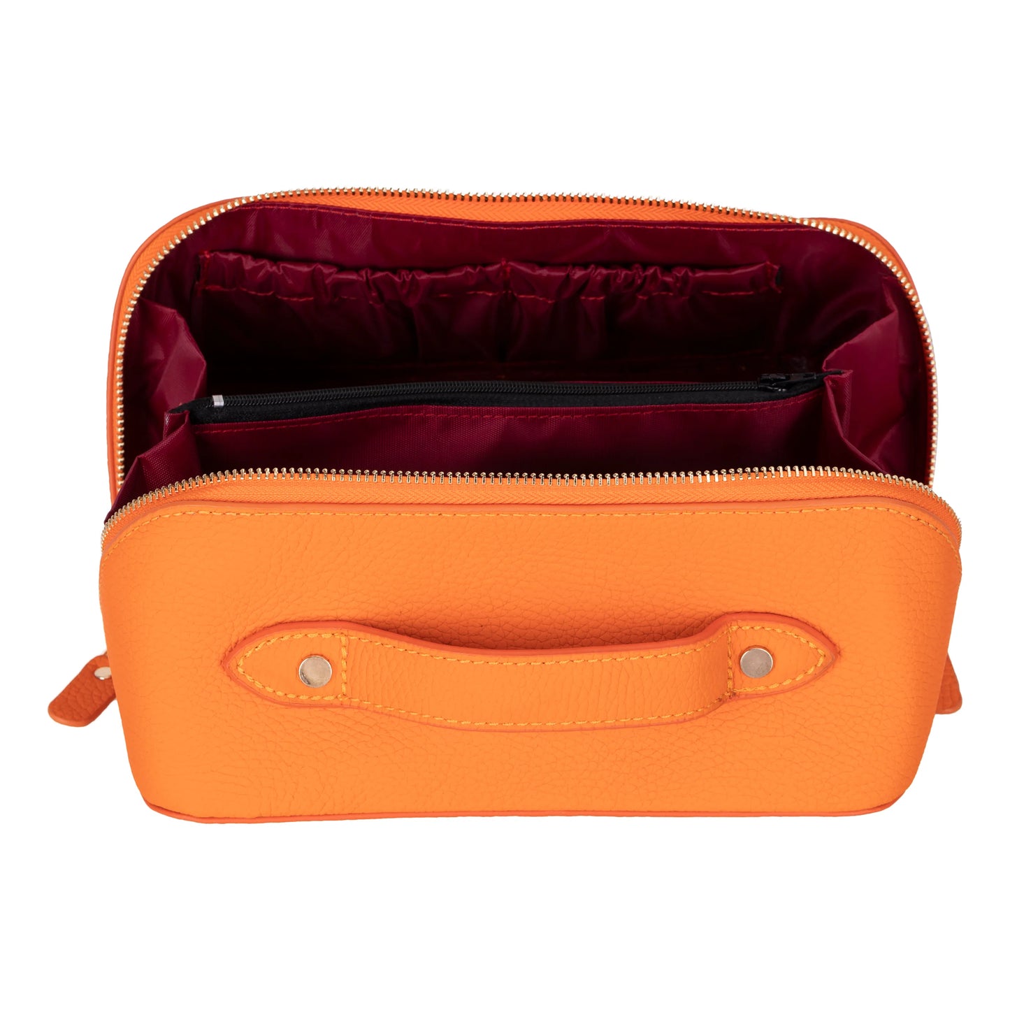 Soluno Leather Makeup Bag