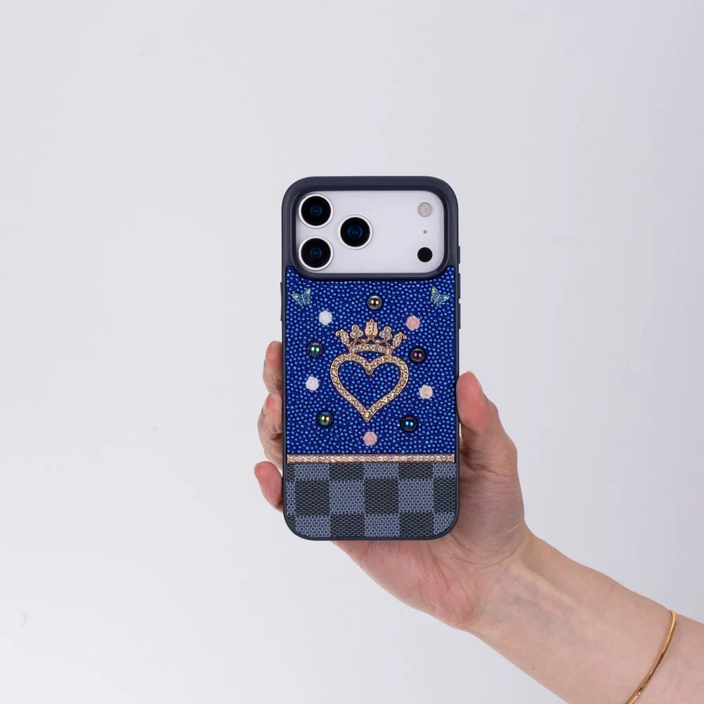 Vissel Heart Crystal Luxury Case for iPhone 17 Pro Max