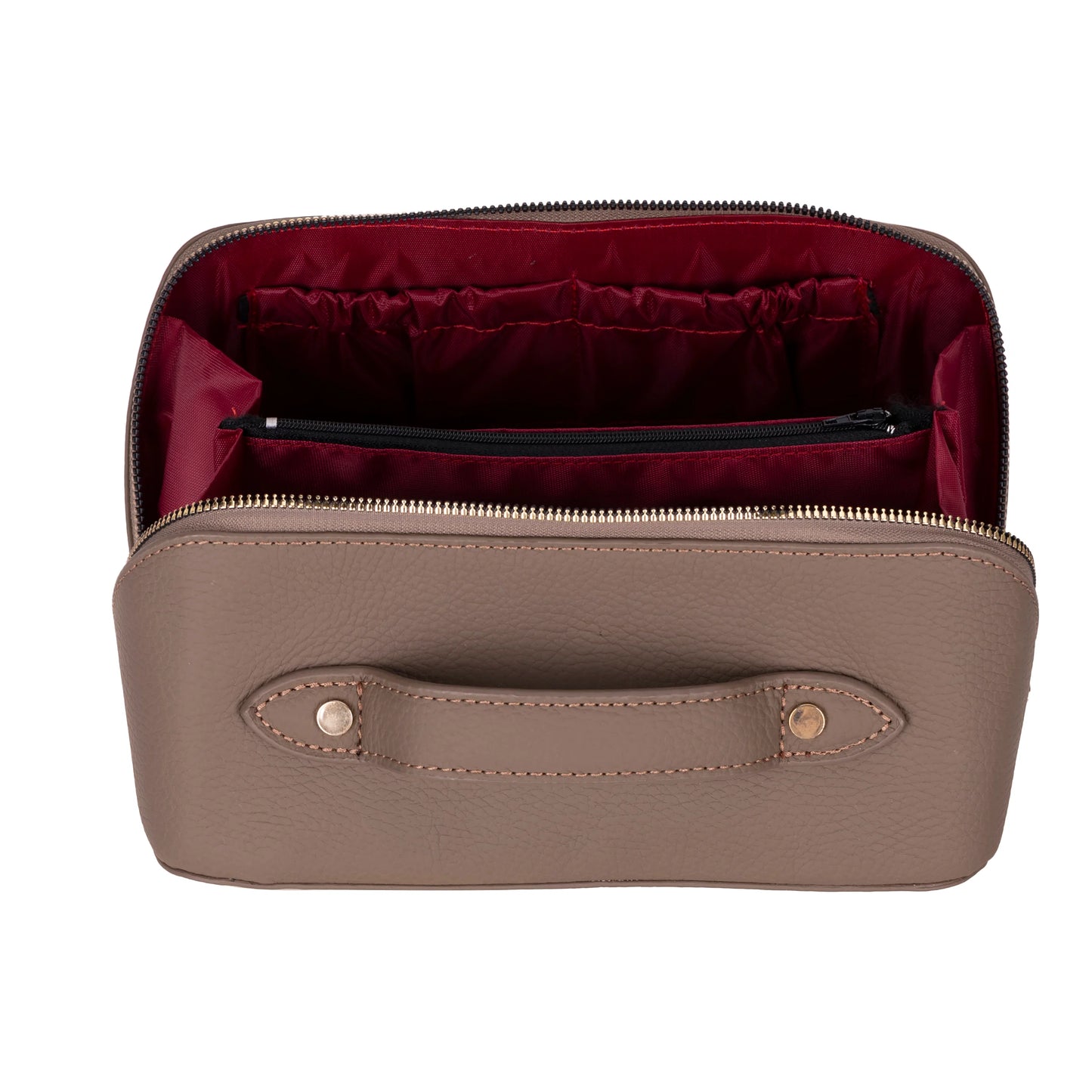 Soluno Leather Makeup Bag