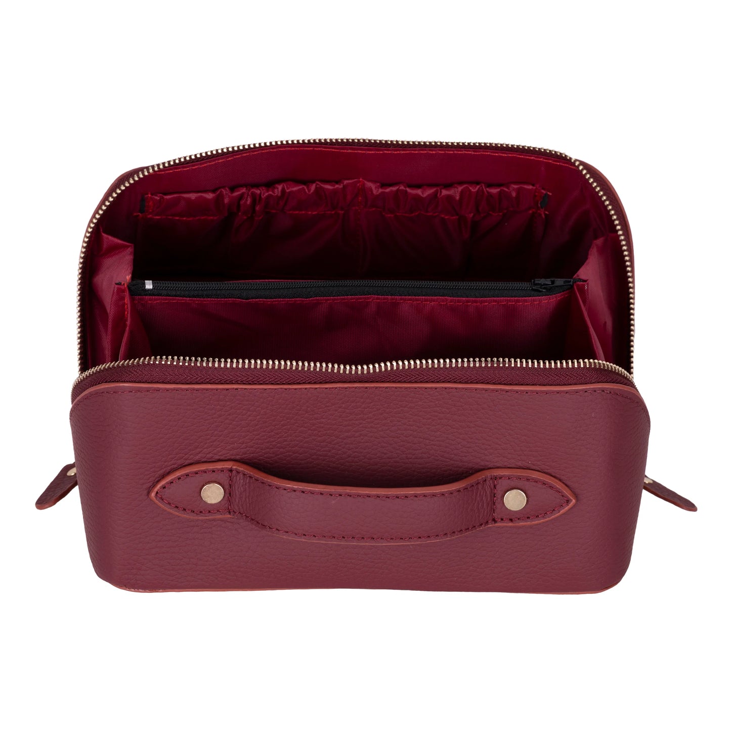 Soluno Leather Makeup Bag