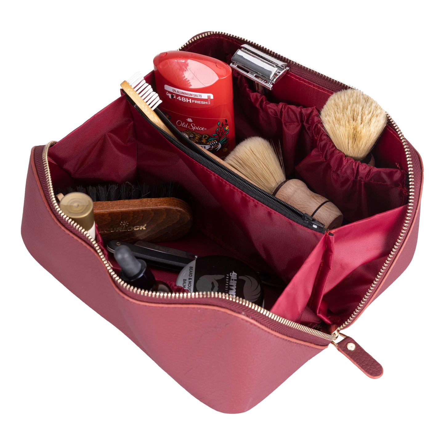 Soluno Leather Makeup Bag