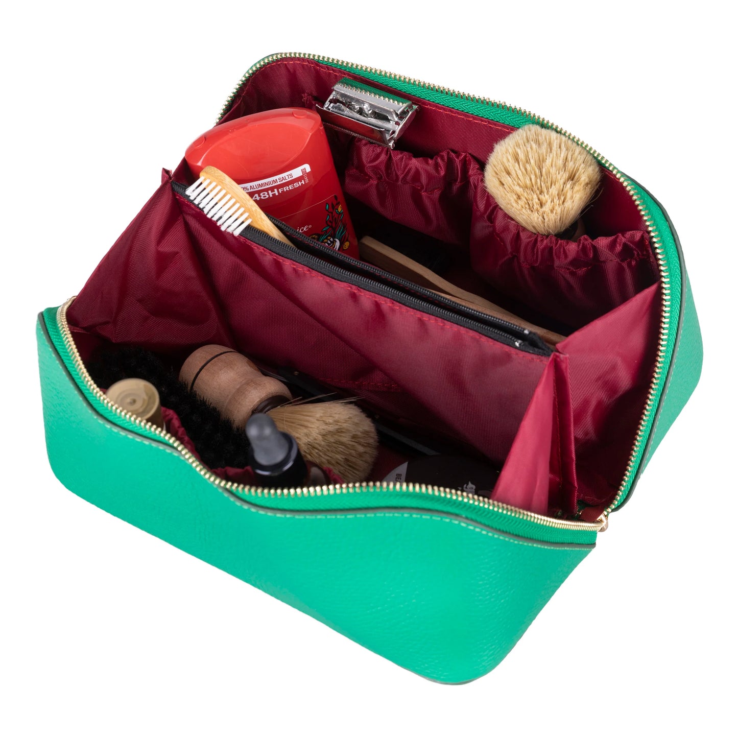 Soluno Leather Makeup Bag
