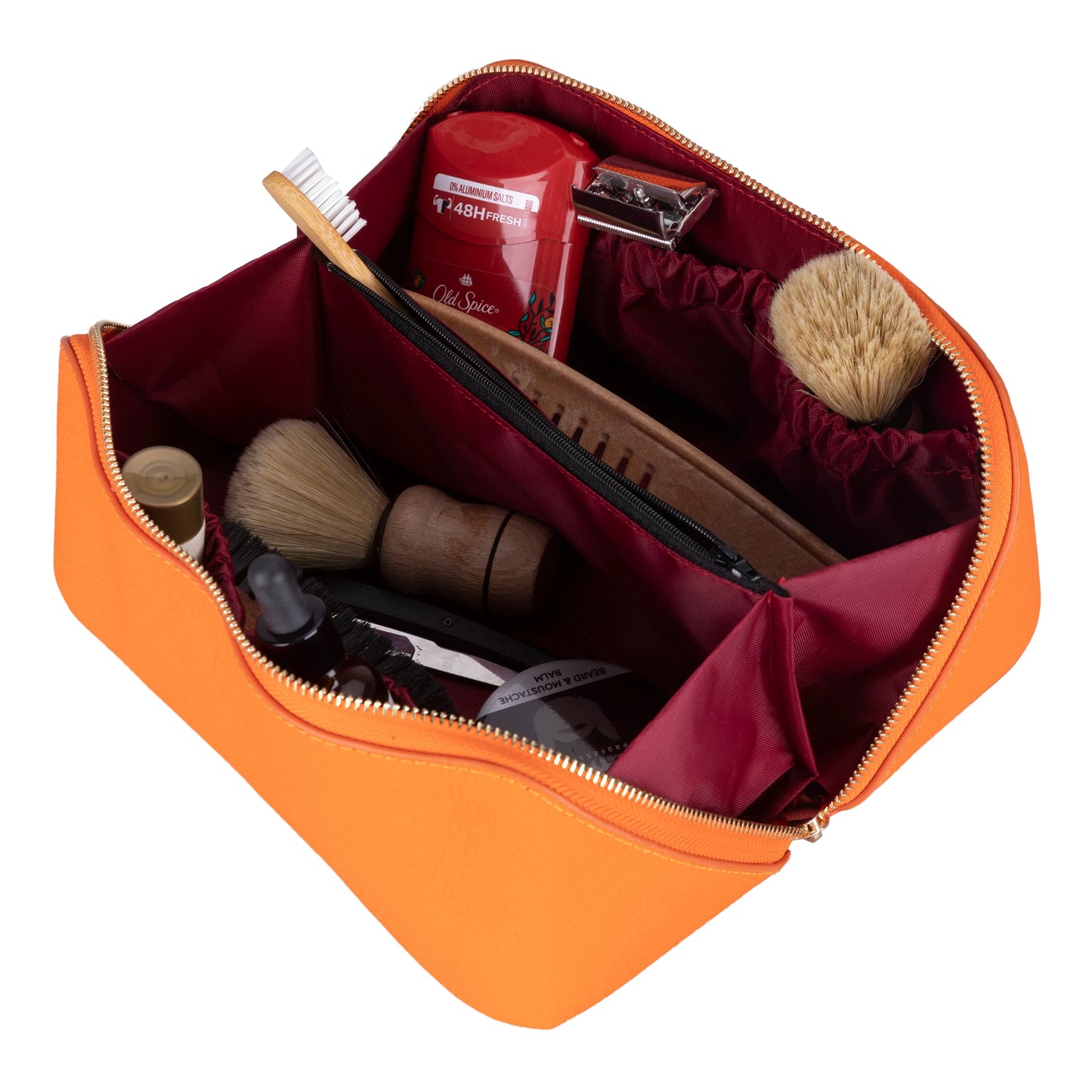 Soluno Leather Makeup Bag