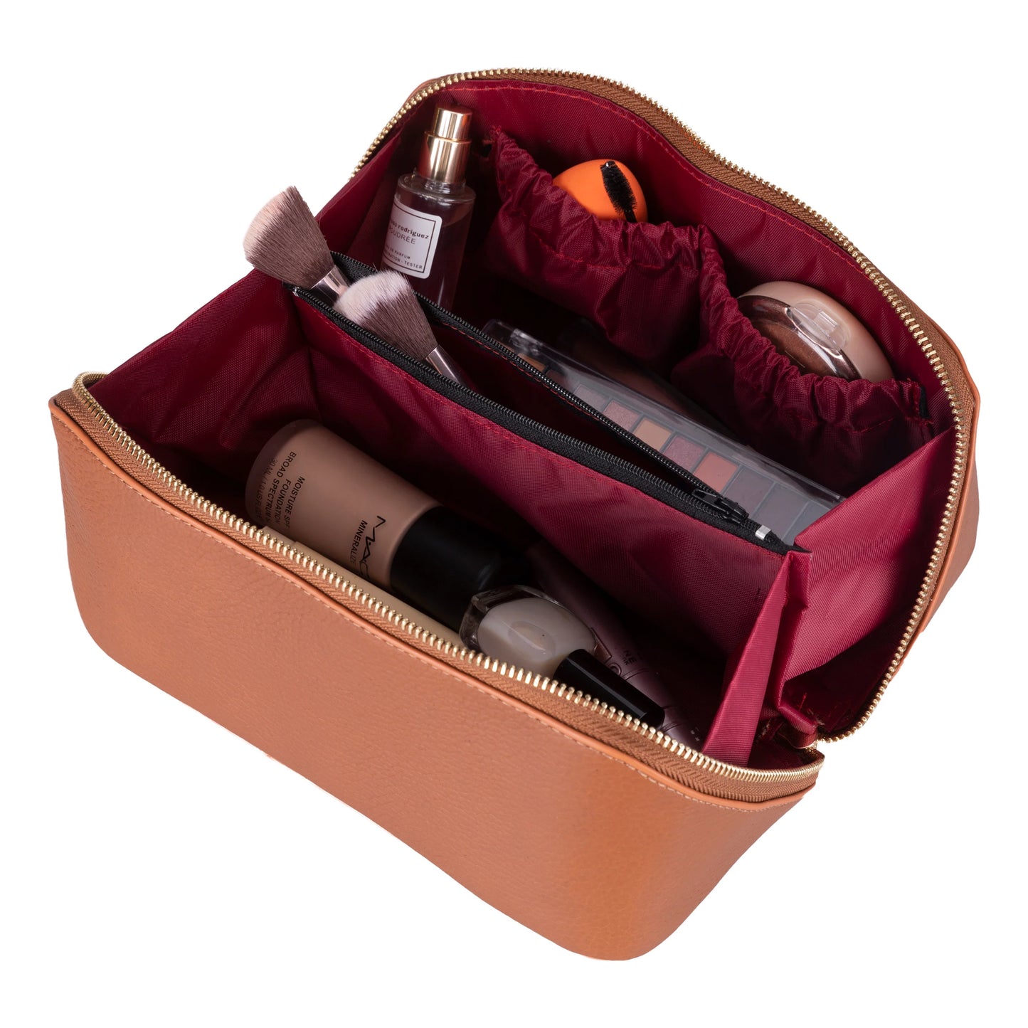 Soluno Leather Makeup Bag