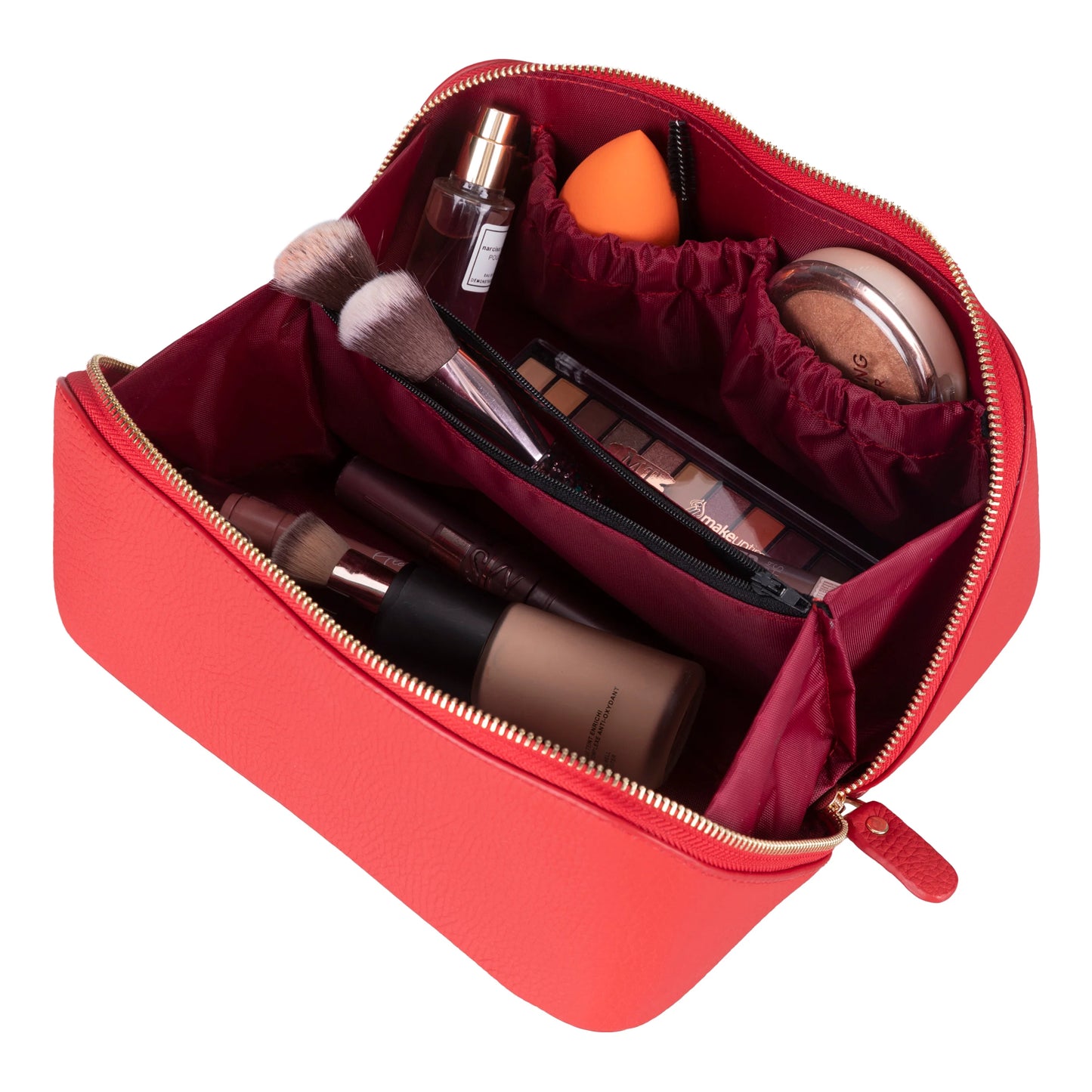 Soluno Leather Makeup Bag
