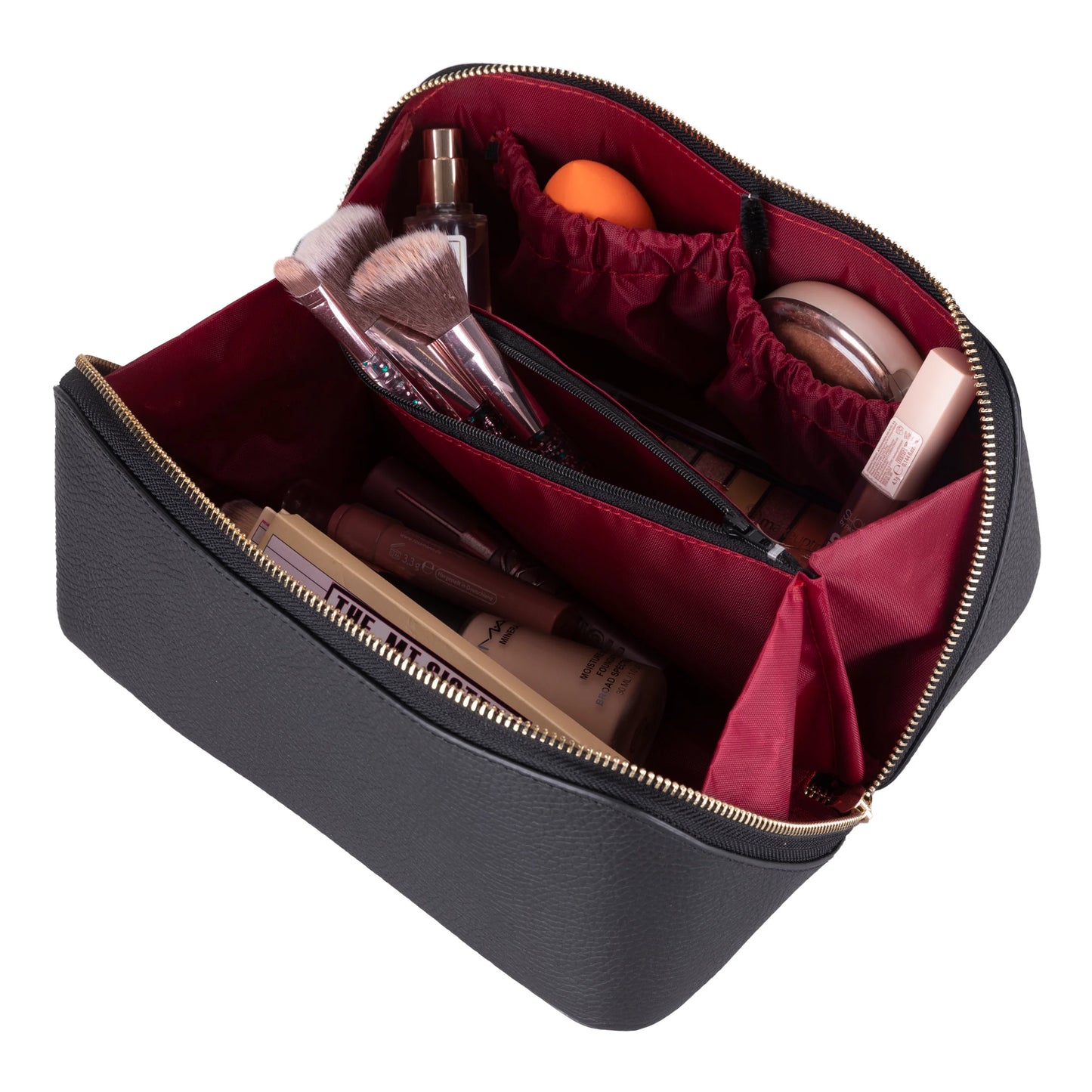 Soluno Leather Makeup Bag