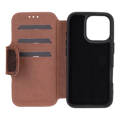 Firenze iPhone 16 Pro Leather Folio Wallet Case