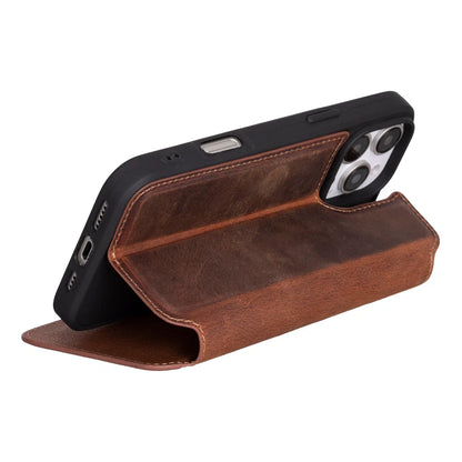 Firenze iPhone 16 Pro Max Leather Folio Wallet Case