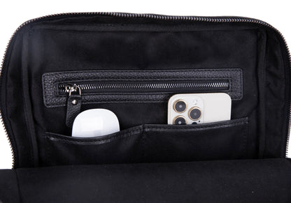 Hidden Castle Leather Laptop Backpack
