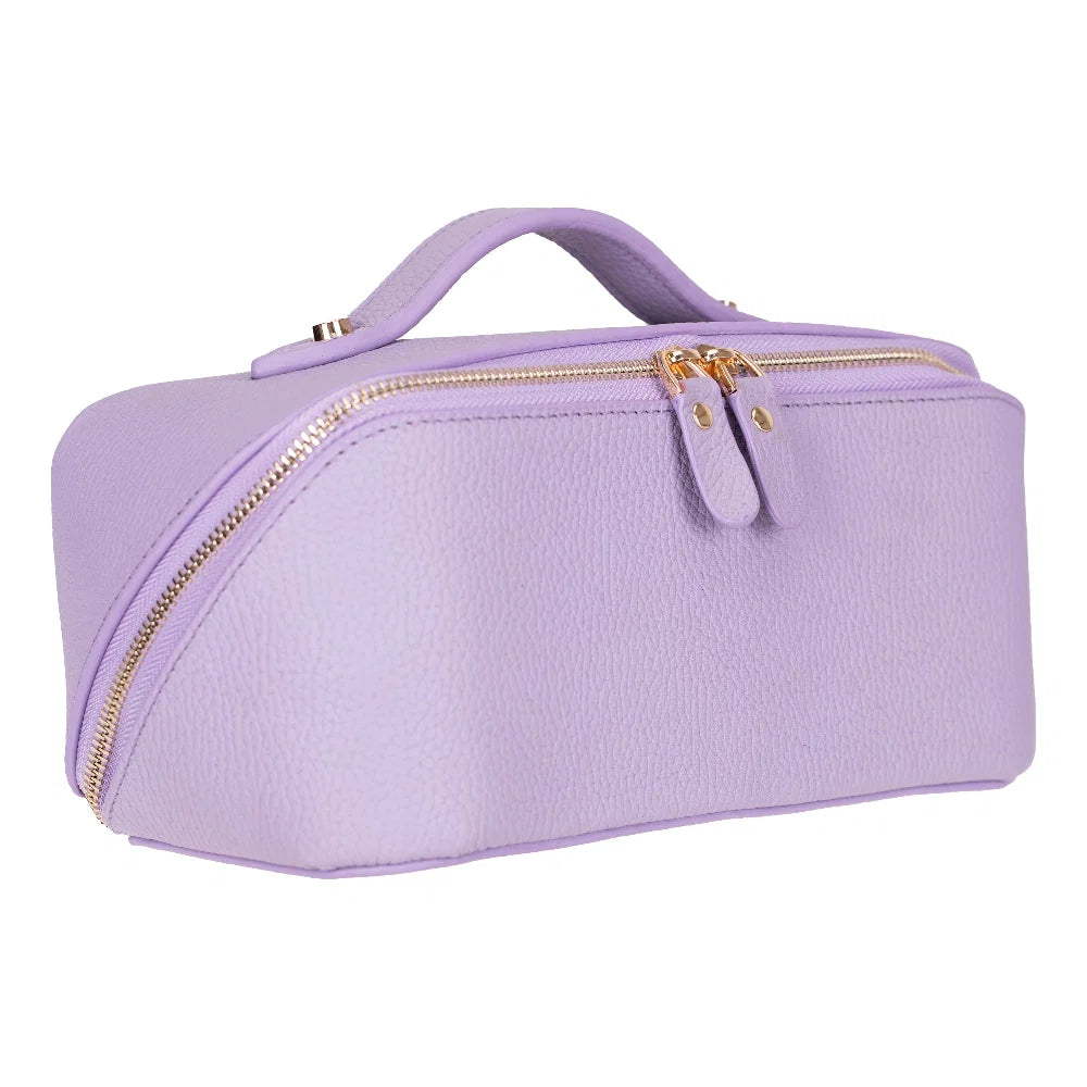 Soluno Leather Makeup Bag