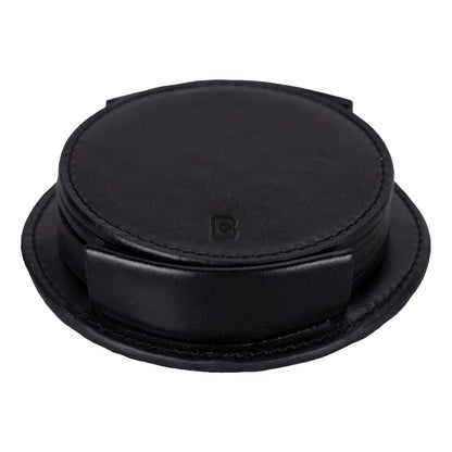 Lavion Leather Coaster Set with Stand