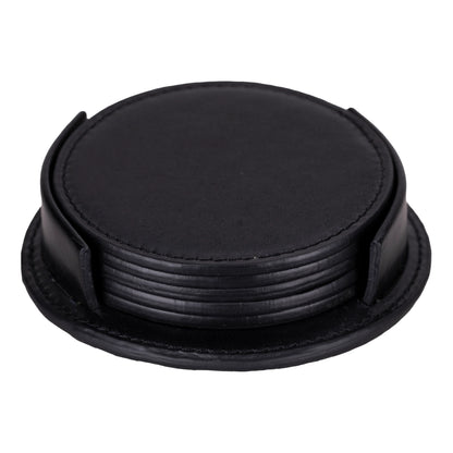 Divine Leather Coaster Set with Stand