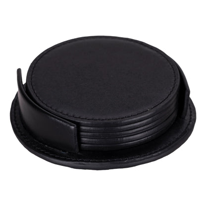 Divine Leather Coaster Set with Stand