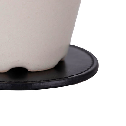 Divine Leather Coaster Set with Stand