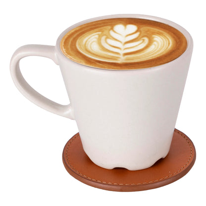 Divine Leather Coaster Set with Stand
